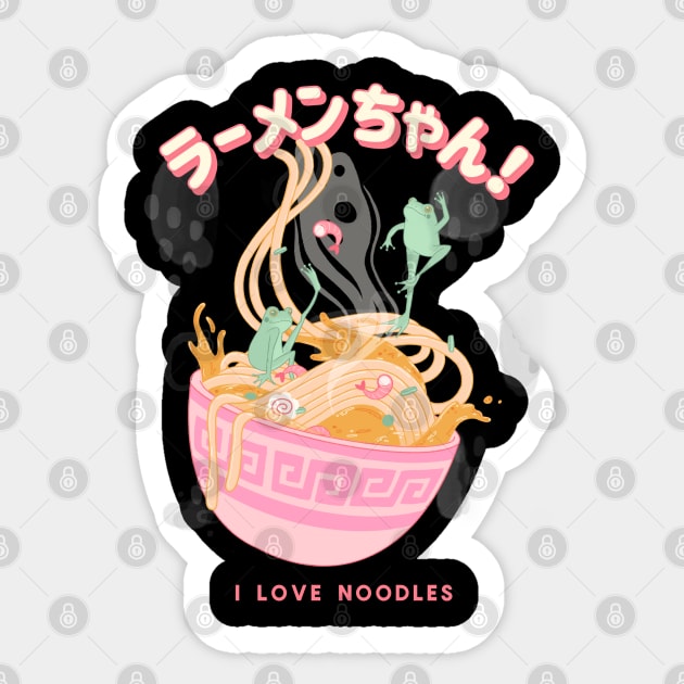 i love noodles cool design Sticker by tedd